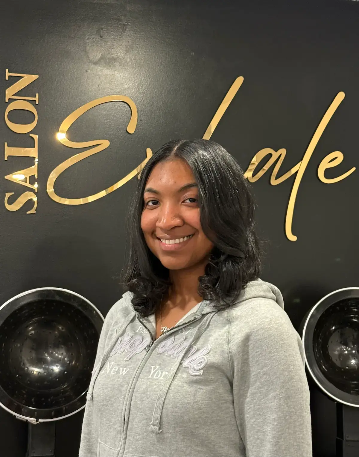 Healthy hair trim at Salon Exhale focusing on maintaining shape and removing split ends